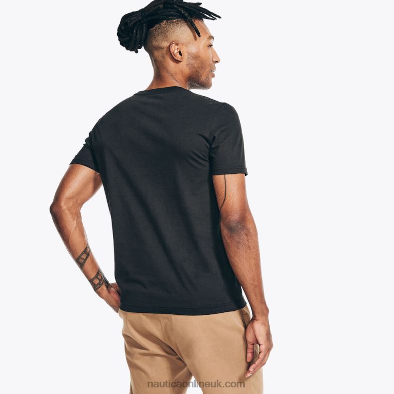 Nautica Sustainably Crafted Sailing Graphic T-Shirt L6J4L369 True Black Men