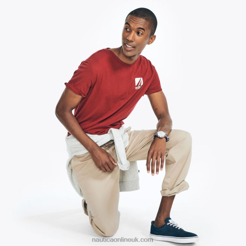 Nautica Sustainably Crafted Sailing Team Graphic T-Shirt L6J4L136 Melonberry Men