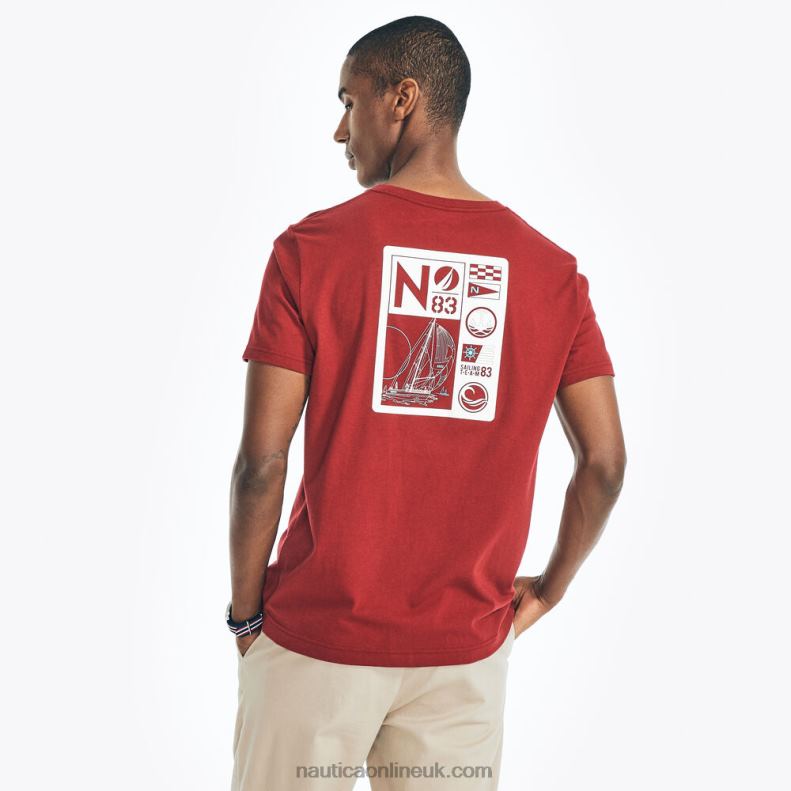 Nautica Sustainably Crafted Sailing Team Graphic T-Shirt L6J4L136 Melonberry Men