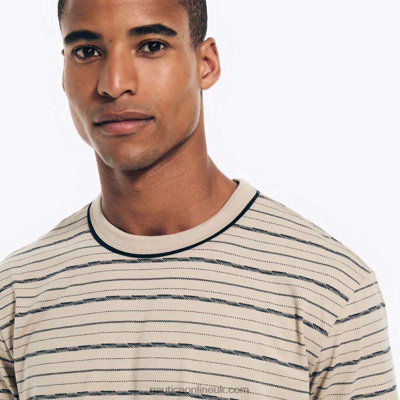Nautica Sustainably Crafted Striped T-Shirt L6J4L311 Sail White Men