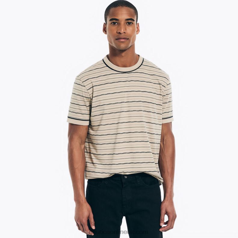 Nautica Sustainably Crafted Striped T-Shirt L6J4L311 Sail White Men