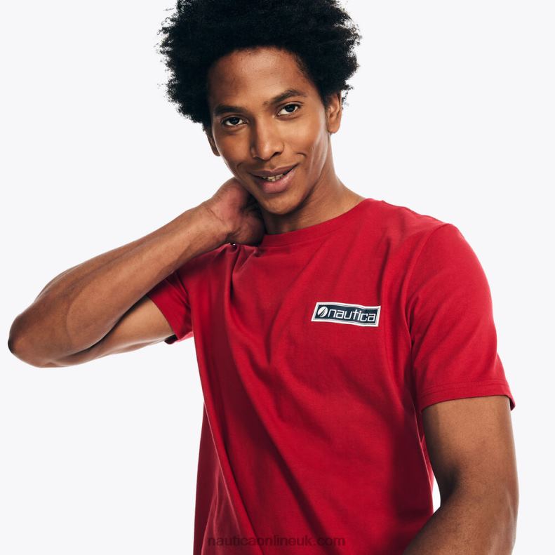 Nautica Sustainably Crafted Surf Beach Vibes Graphic T-Shirt L6J4L419 Nautica Red Men