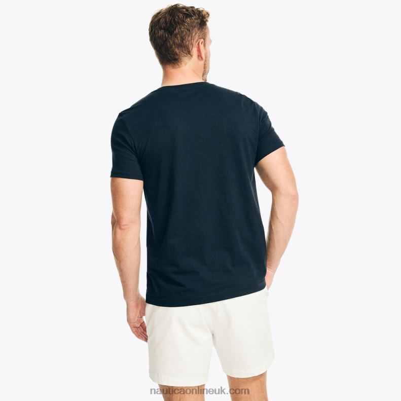 Nautica Sustainably Crafted Yacht Club Graphic T-Shirt L6J4L191 Navy Men
