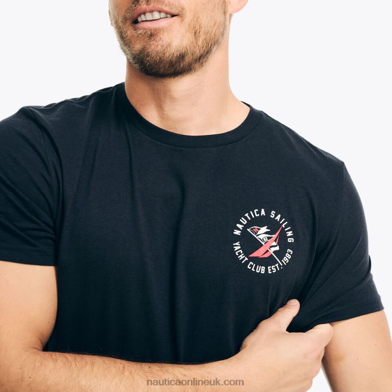 Nautica Sustainably Crafted Yacht Club Graphic T-Shirt L6J4L370 Navy Men