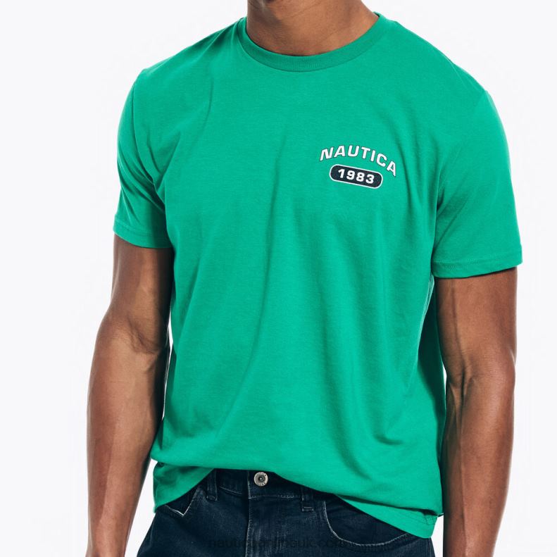 Nautica Sustainably Crafted Yacht Club Graphic T-Shirt L6J4L507 Dark Dill Men