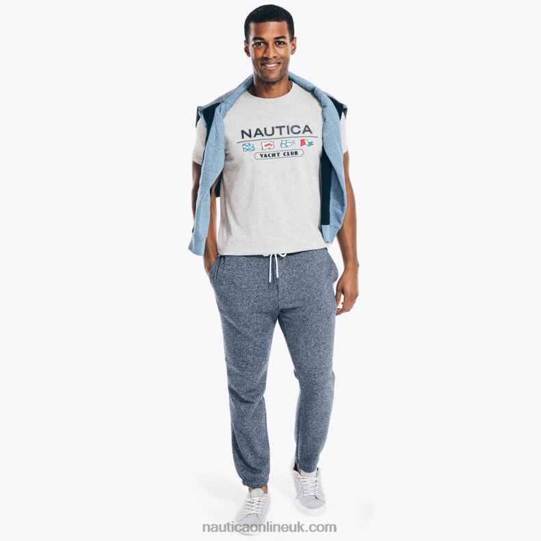 Nautica Yacht Club Graphic T-Shirt L6J4L633 Grey Heather Men