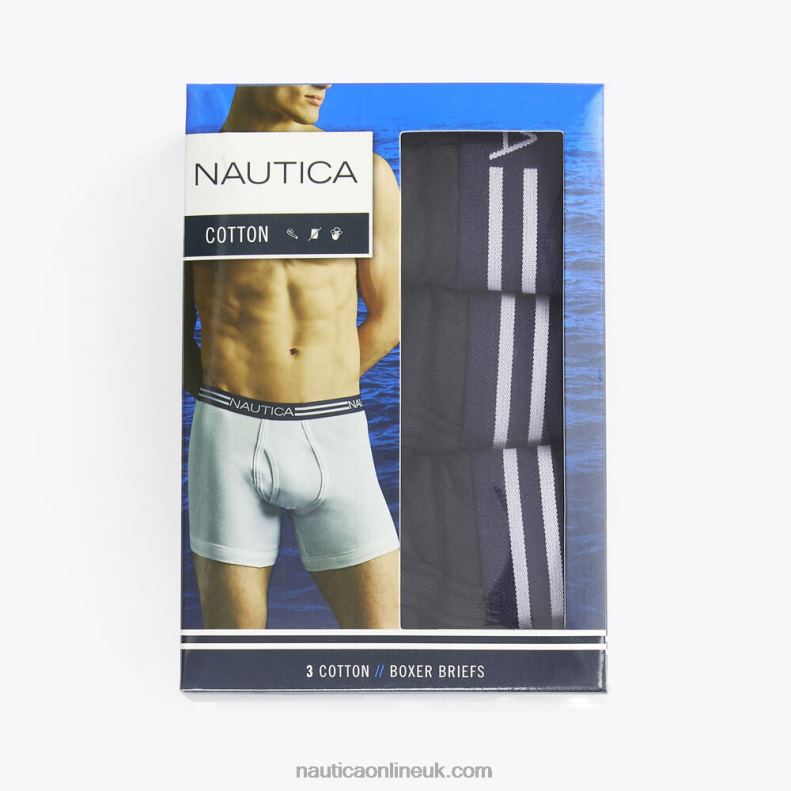 Nautica Classic Boxer Briefs 3-Pack L6J4L52 True Black Men