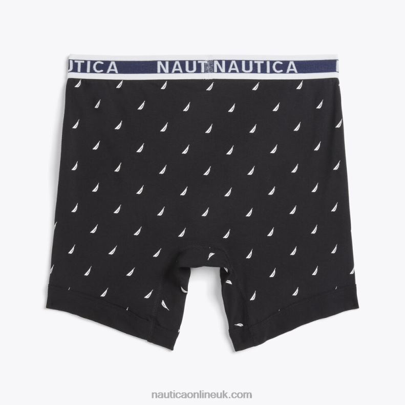 Nautica Cotton Stretch Boxer Briefs 3-Pack L6J4L97 Zinfandel Men