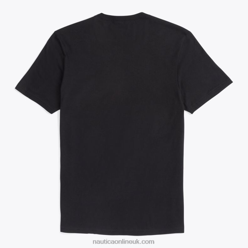 Nautica Crew T-Shirts 3-Pack L6J4L378 True Black Men