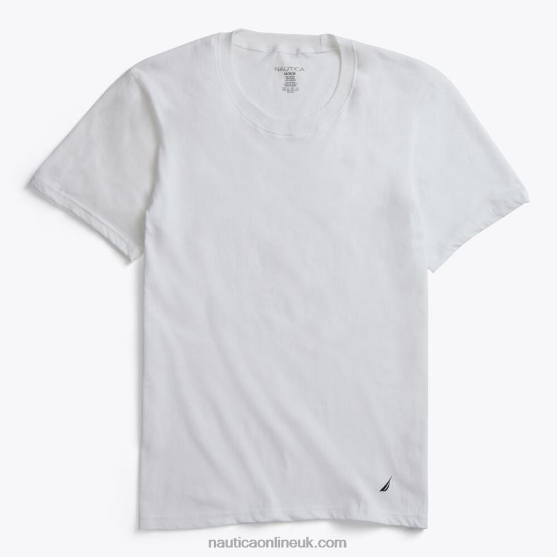 Nautica Crewneck T-Shirts 5-Pack L6J4L626 Antique White Wash Men