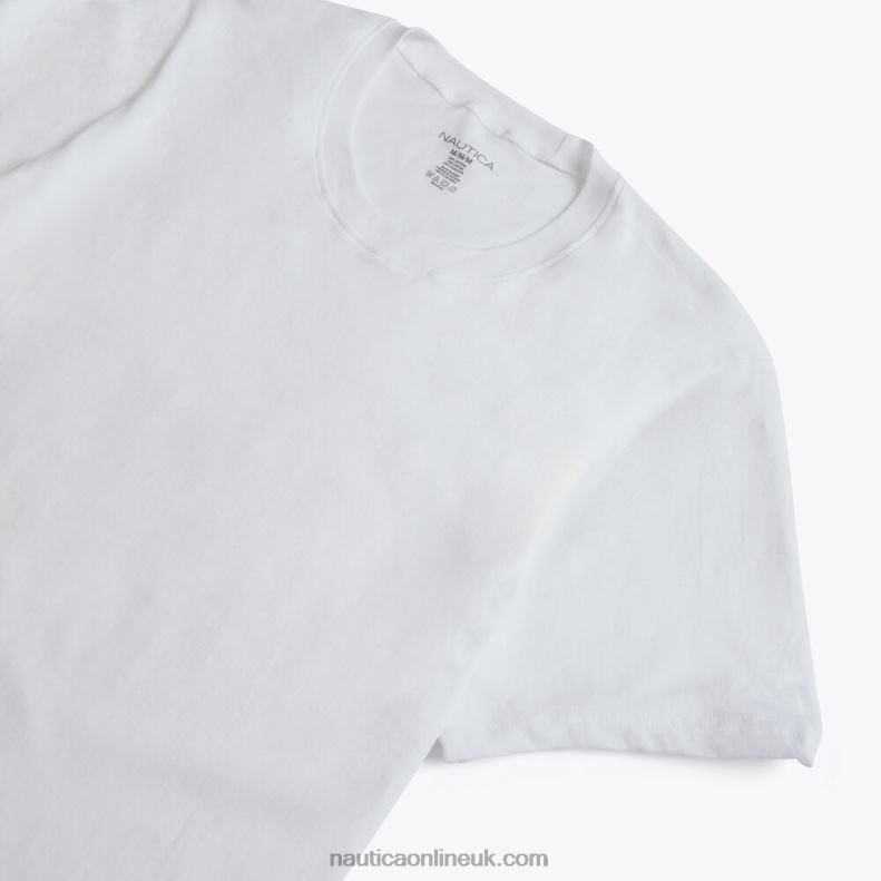Nautica Crewneck T-Shirts 5-Pack L6J4L626 Antique White Wash Men