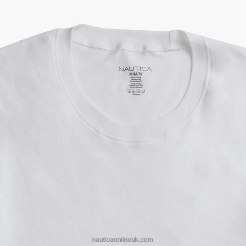 Nautica Crewneck T-Shirts 5-Pack L6J4L626 Antique White Wash Men