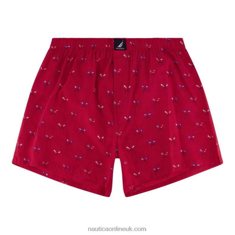 Nautica Oar Print Woven Boxer L6J4L147 Nautica Red/Orange Men