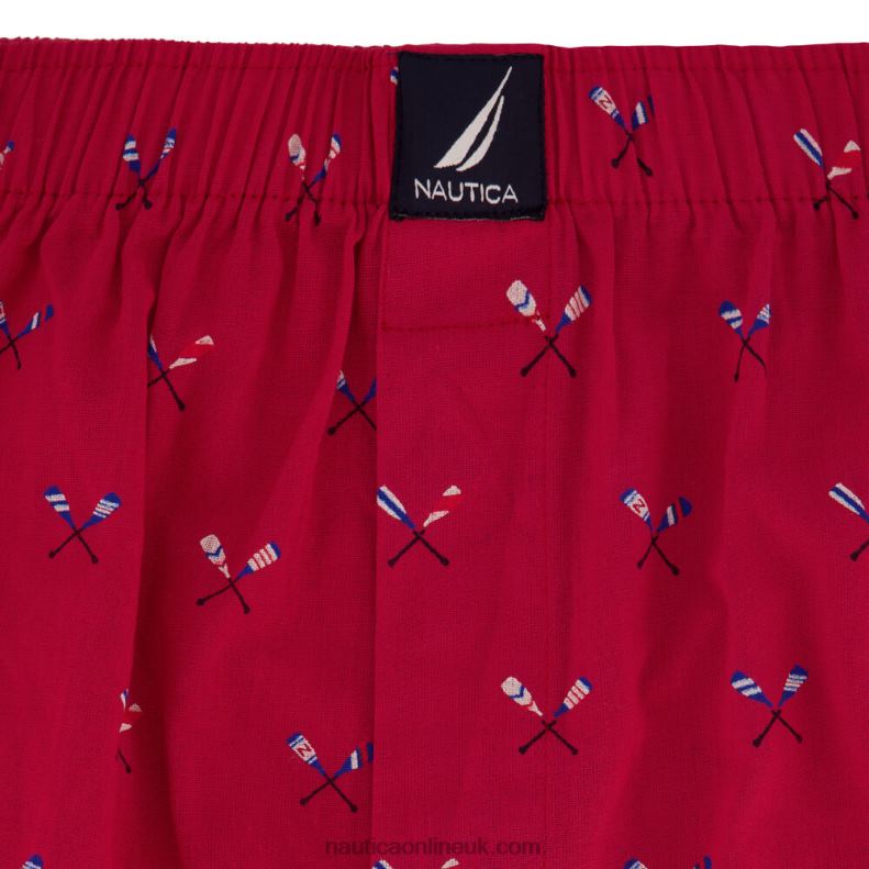 Nautica Oar Print Woven Boxer L6J4L147 Nautica Red/Orange Men