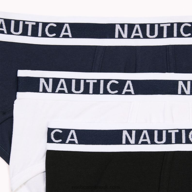 Nautica Stretch Cotton Briefs 3-Pack L6J4L606 Charcoal T Men