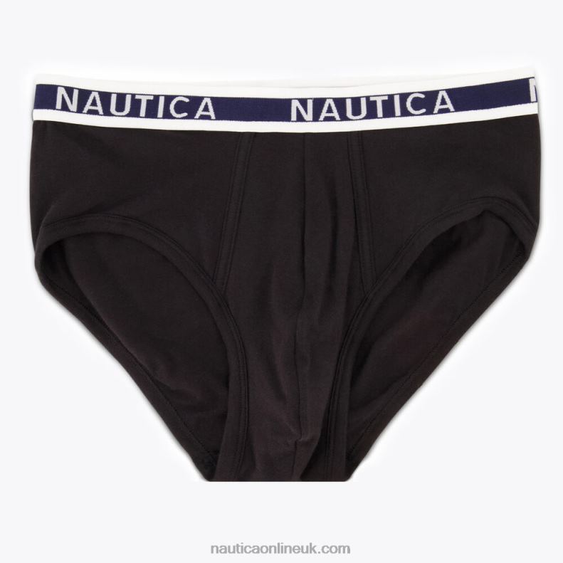 Nautica Stretch Cotton Briefs 3-Pack L6J4L606 Charcoal T Men