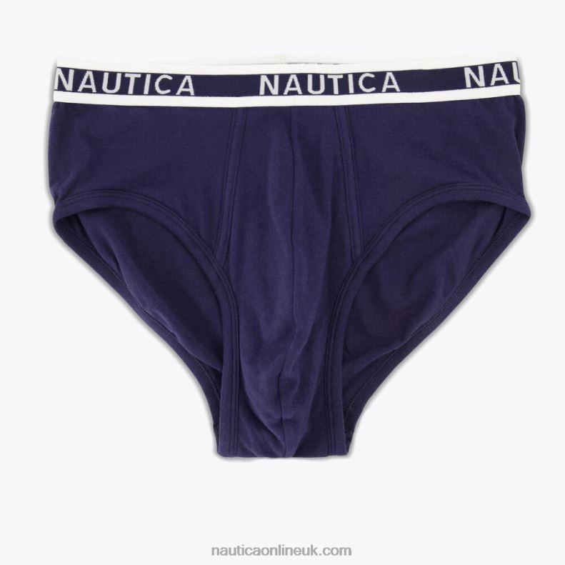 Nautica Stretch Cotton Briefs 3-Pack L6J4L606 Charcoal T Men