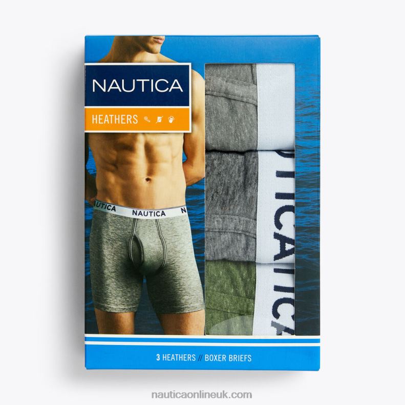 Nautica Stretch Performance Boxer Briefs 3-Pack L6J4L605 Green Apple Men