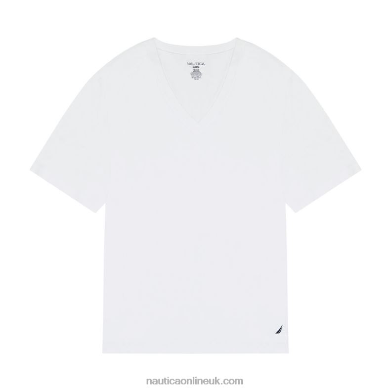 Nautica V-Neck T-Shirts 3-Pack L6J4L216 Tan Men