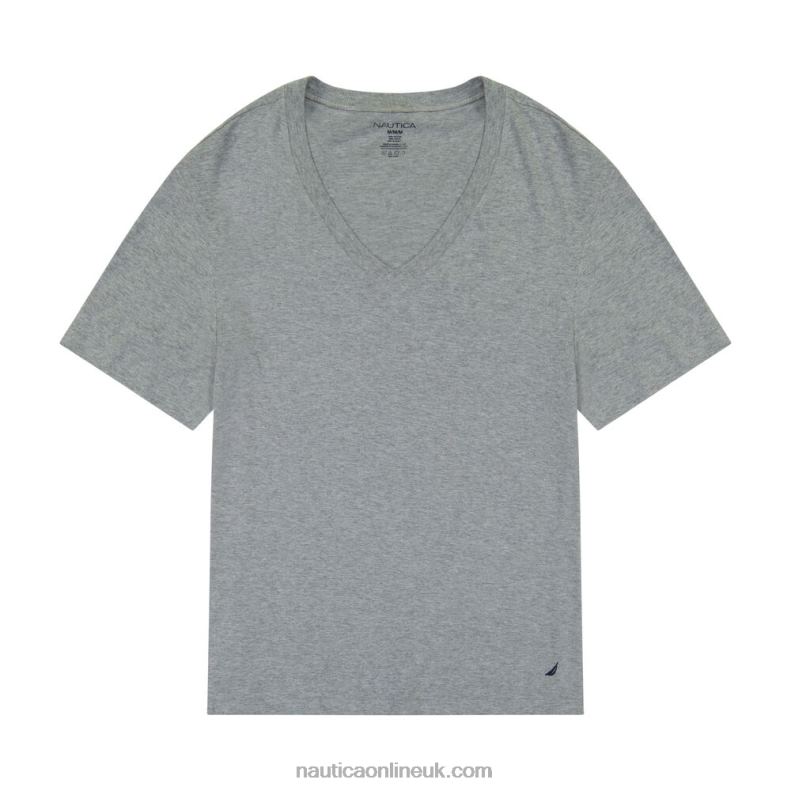Nautica V-Neck T-Shirts 3-Pack L6J4L216 Tan Men