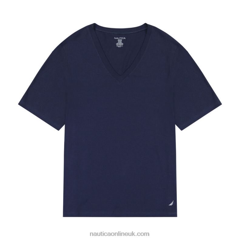 Nautica V-Neck T-Shirts 3-Pack L6J4L216 Tan Men