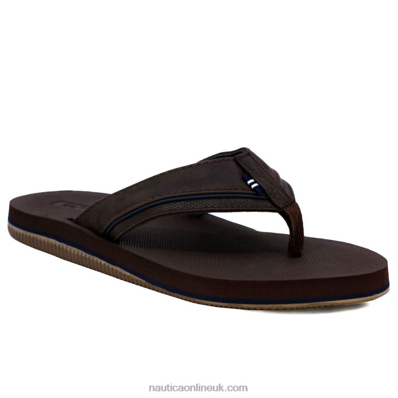 Nautica Clarkson Thong Sandal L6J4L380 Chocolate Men