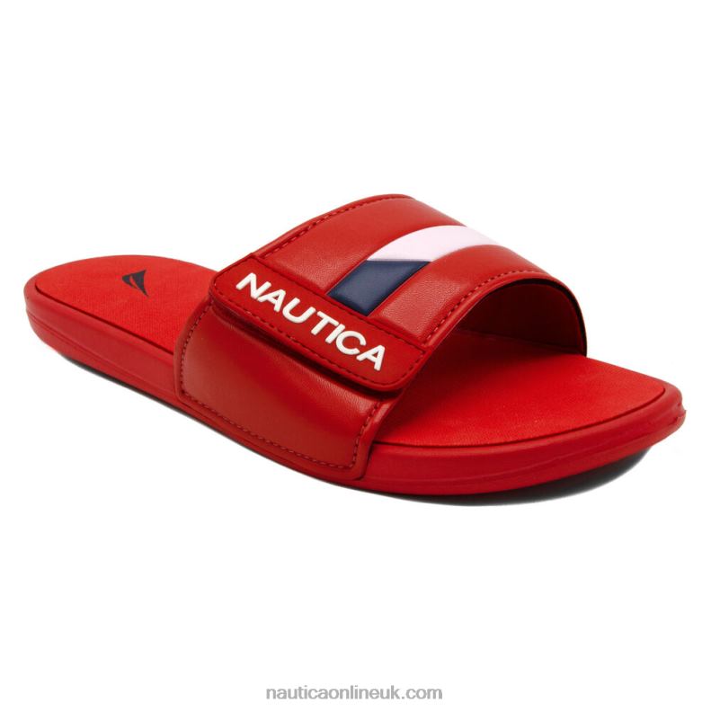 Nautica Colorblock Logo Slide Sandal L6J4L563 Nautica Red Men