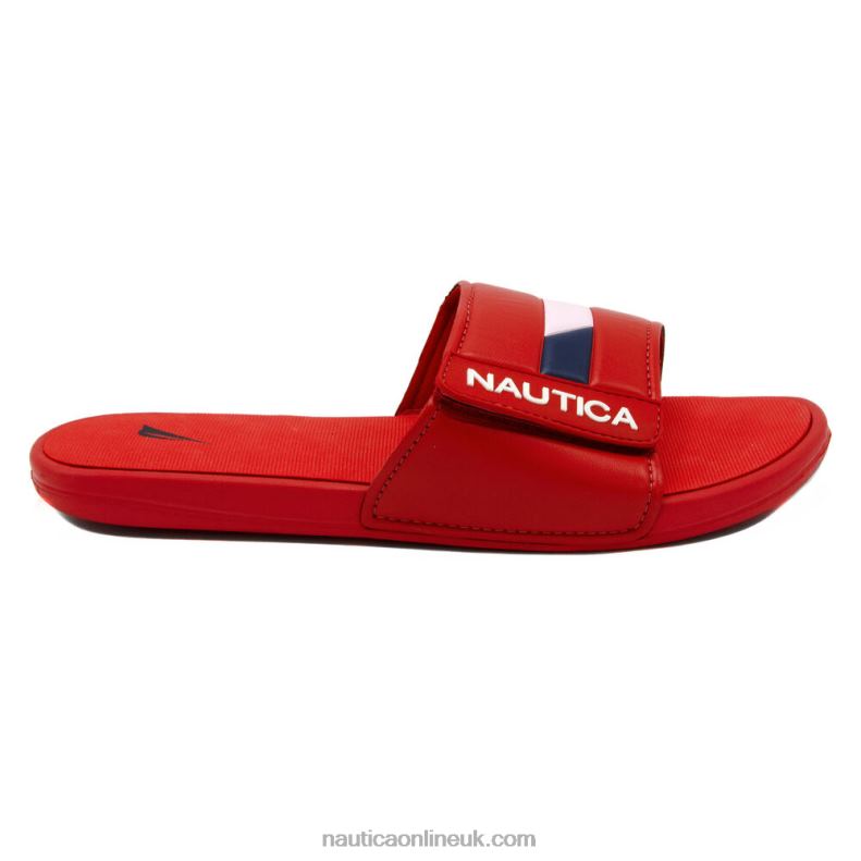Nautica Colorblock Logo Slide Sandal L6J4L563 Nautica Red Men