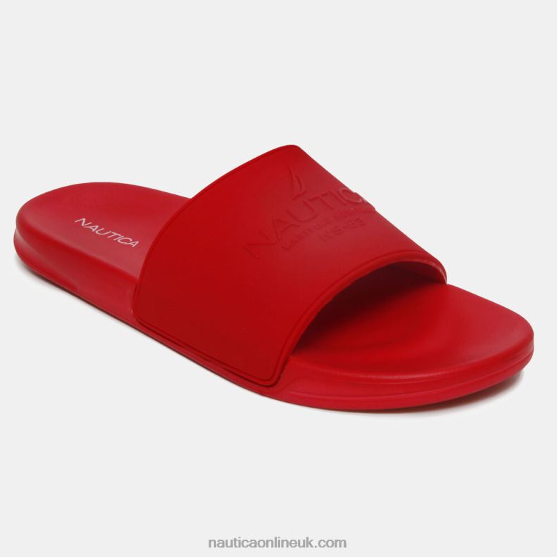 Nautica Logo-Embossed Slide Sandal L6J4L628 Nautica Red Men