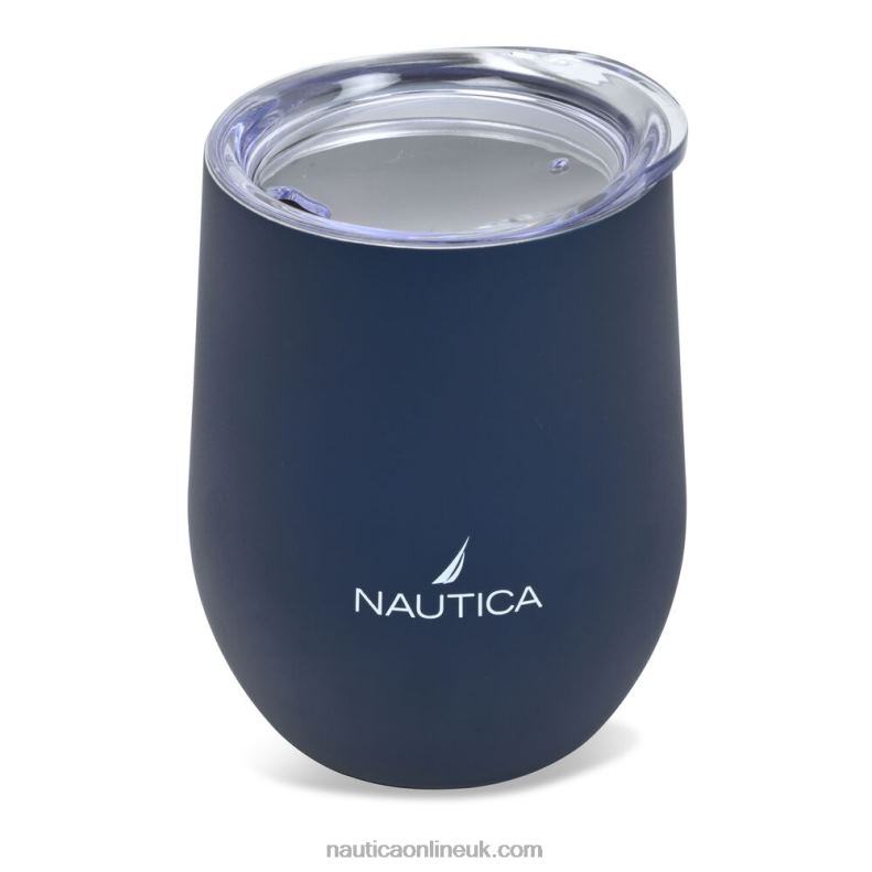 Nautica J-Class Logo Double-Walled Stainless Steel Tumbler L6J4L242 Navy Women