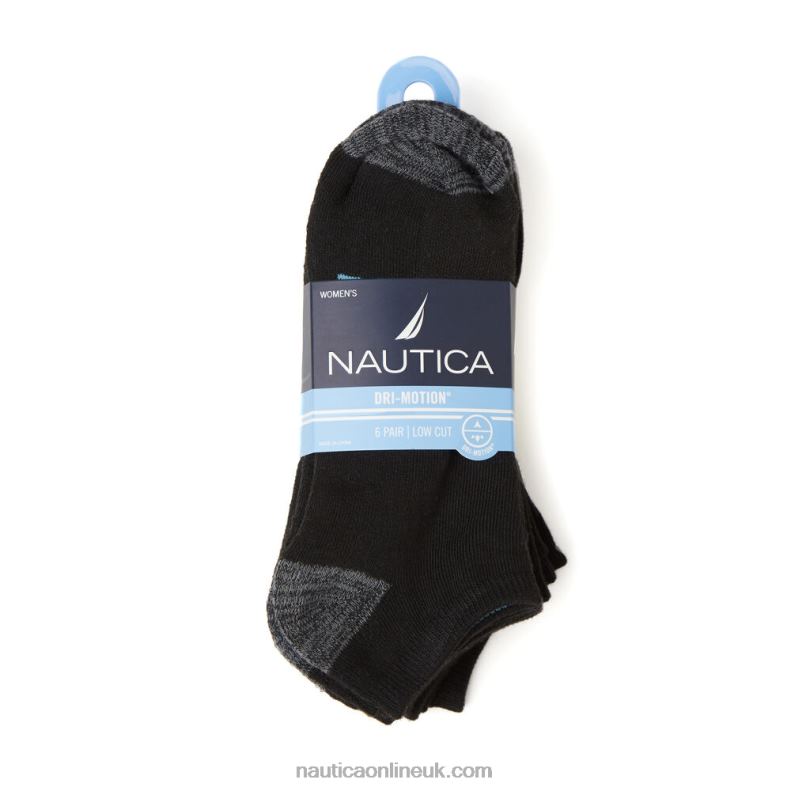 Nautica Athletic Low Cut Socks 6-Pack L6J4L838 Multi Women