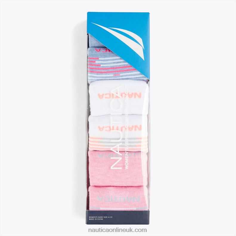 Nautica Athletic Low-Cut Socks Gift Box 6-Pack L6J4L898 Multi Women