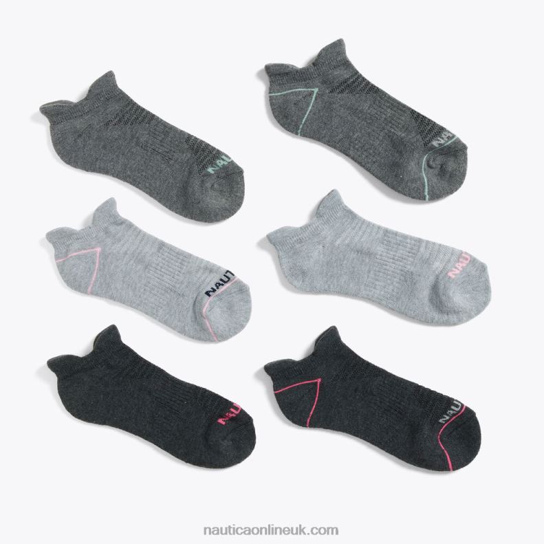 Nautica Athletic Tab Low-Cut Socks 6-Pack L6J4L909 Multi Women