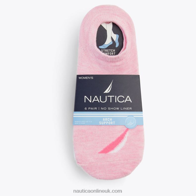 Nautica Cuff Liner Socks 6-Pack L6J4L813 Multi Women