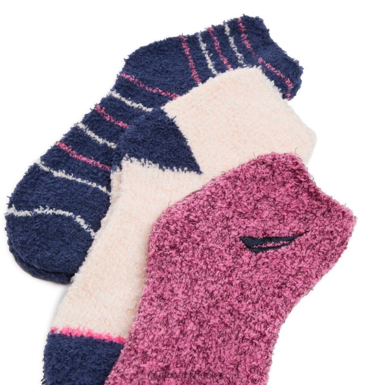 Nautica Fuzzy Mid-Crew Socks 3-Pack L6J4L852 Multi Women