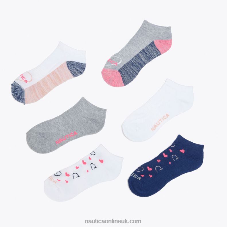 Nautica Heart Low-Cut Socks 6-Pack L6J4L804 Multi Women