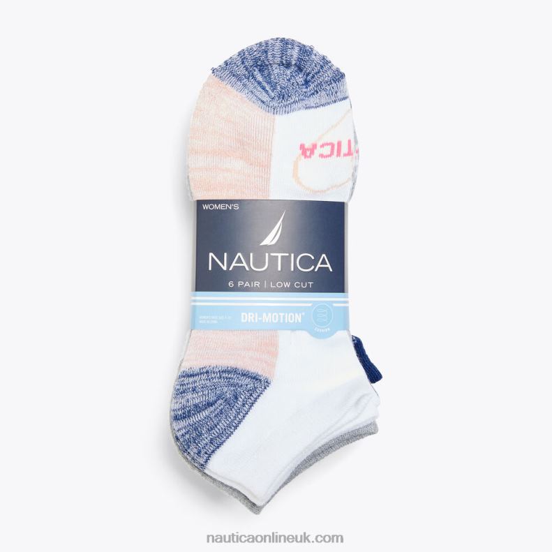 Nautica Heart Low-Cut Socks 6-Pack L6J4L804 Multi Women