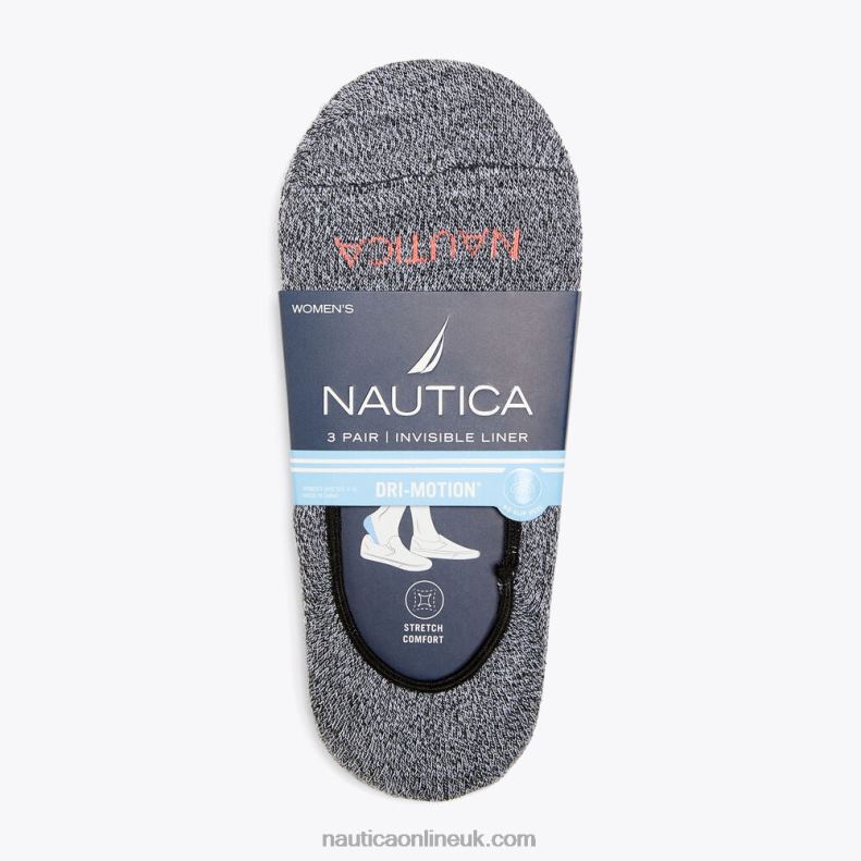 Nautica Microfiber Liner Socks 3-Pack L6J4L876 Multi Women