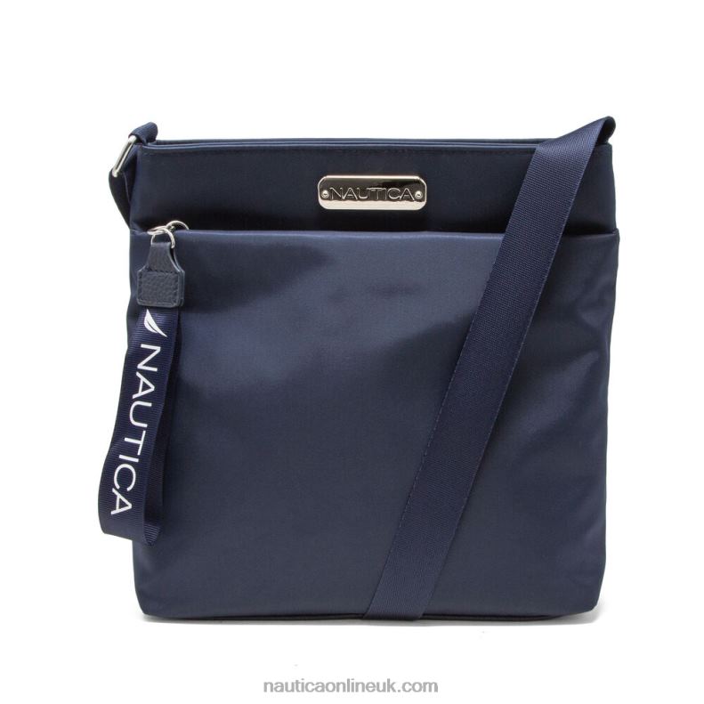Nautica Diver Canvas Crossbody Bag L6J4L882 Charcoal Blue Heather Women