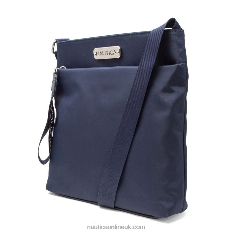 Nautica Diver Canvas Crossbody Bag L6J4L882 Charcoal Blue Heather Women