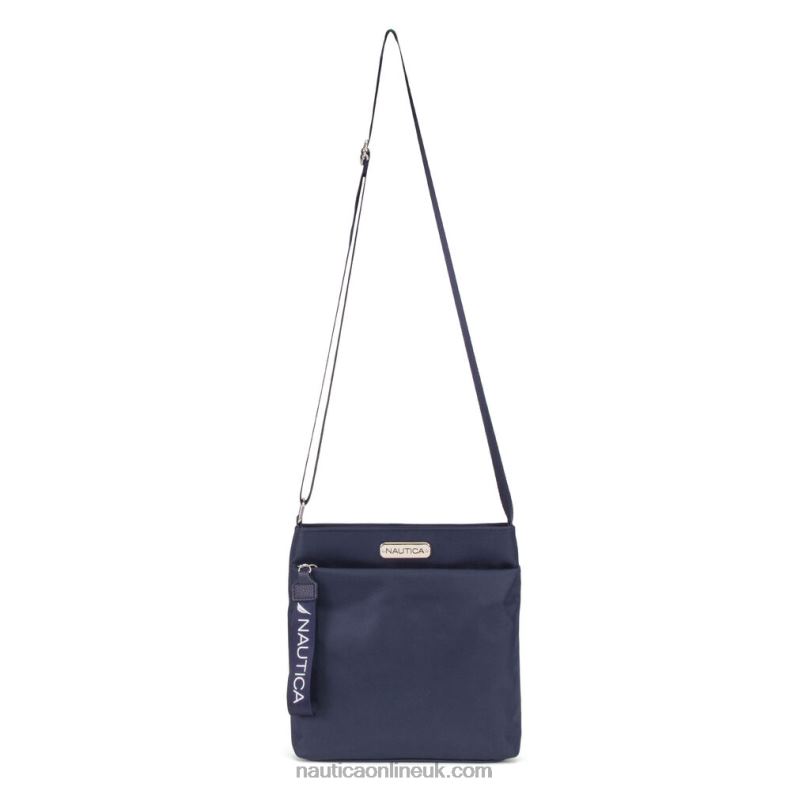 Nautica Diver Canvas Crossbody Bag L6J4L882 Charcoal Blue Heather Women
