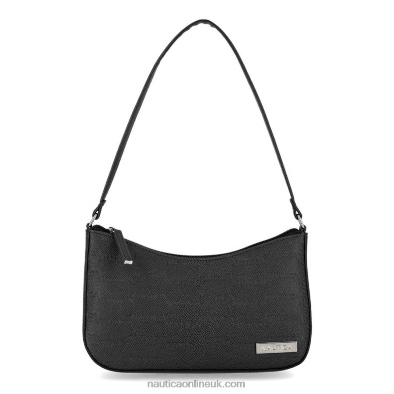 Nautica Printed Baguette Shoulder Bag L6J4L931 Black Women