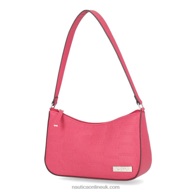 Nautica Printed Baguette Shoulder Bag L6J4L935 Coral Cape Women