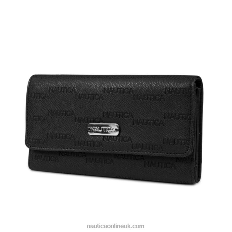 Nautica Money Manager Continental Wallet L6J4L848 Black Women