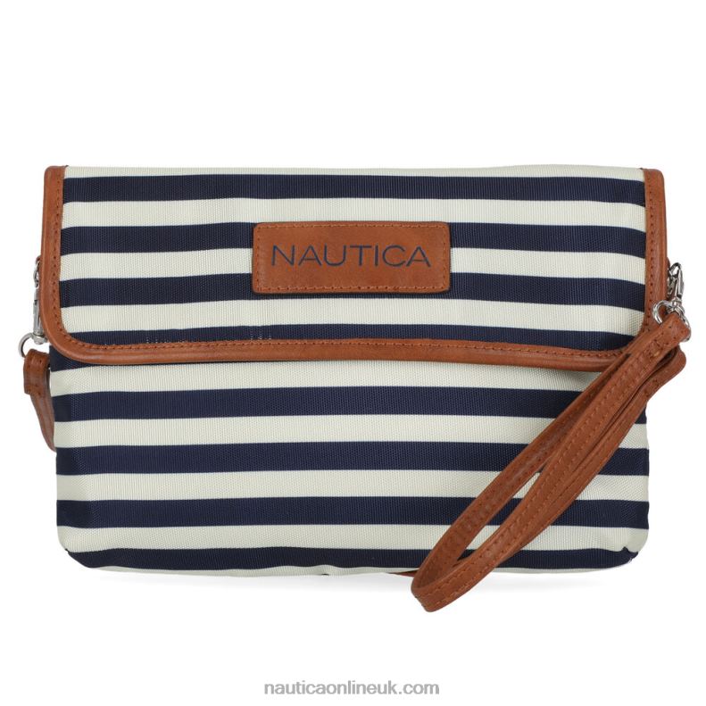 Nautica Nylon Mini Wallet Crossbody Bag L6J4L872 Workshirt Blue Women