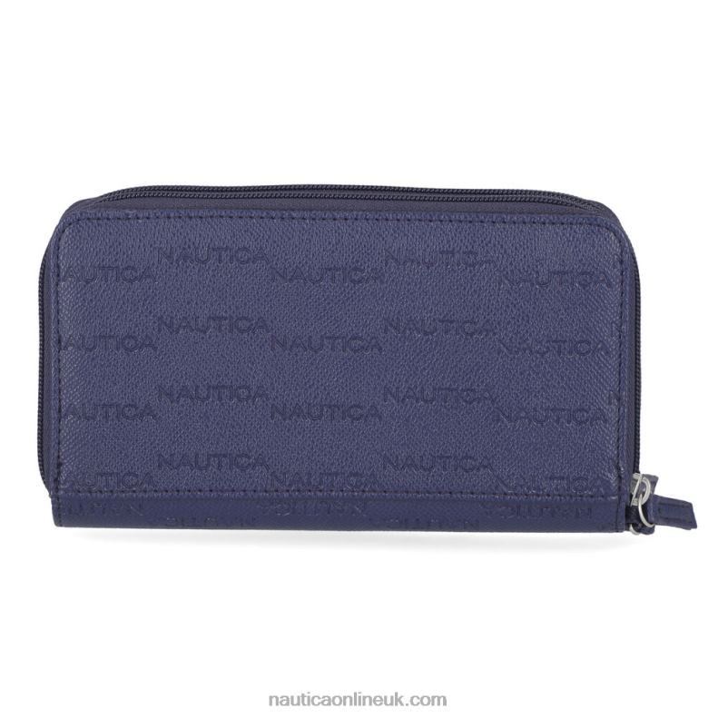 Nautica Printed Wristlet Wallet L6J4L948 Workshirt Blue Women