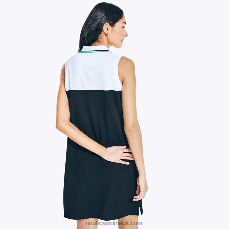 Nautica Colorblock Polo Dress L6J4L940 True Black Women
