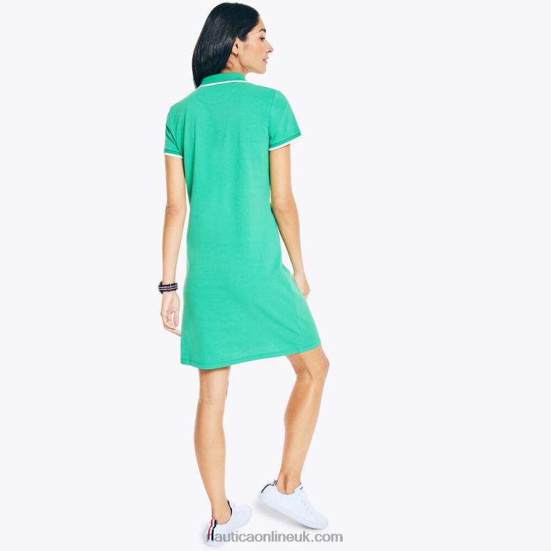 Nautica Sustainably Crafted Ocean Polo Dress L6J4L737 Pine Forest Heather Women
