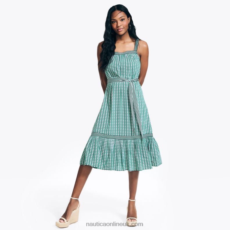 Nautica Sustainably Crafted Printed Dress L6J4L975 True Black Women