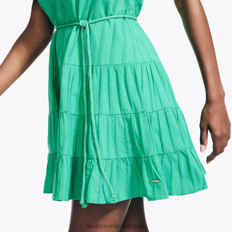 Nautica Tiered V-Neck Dress L6J4L902 Pine Forest Heather Women